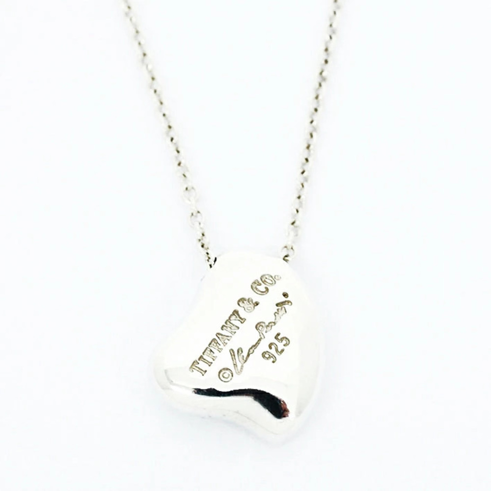 Tiffany Co Elsa Peretti Full Heart Silver Pendant Silver